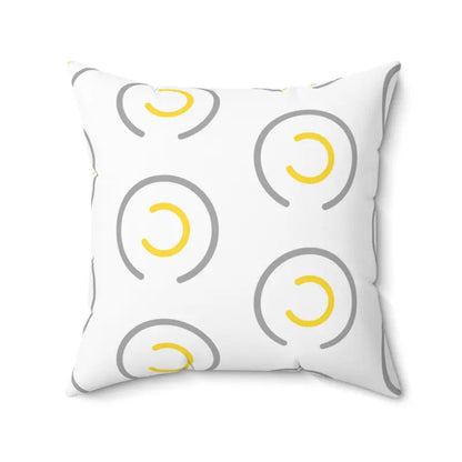 Snooze in Style with Grey Circles Spun Polyester Pillow - 20’’ × Home Decor