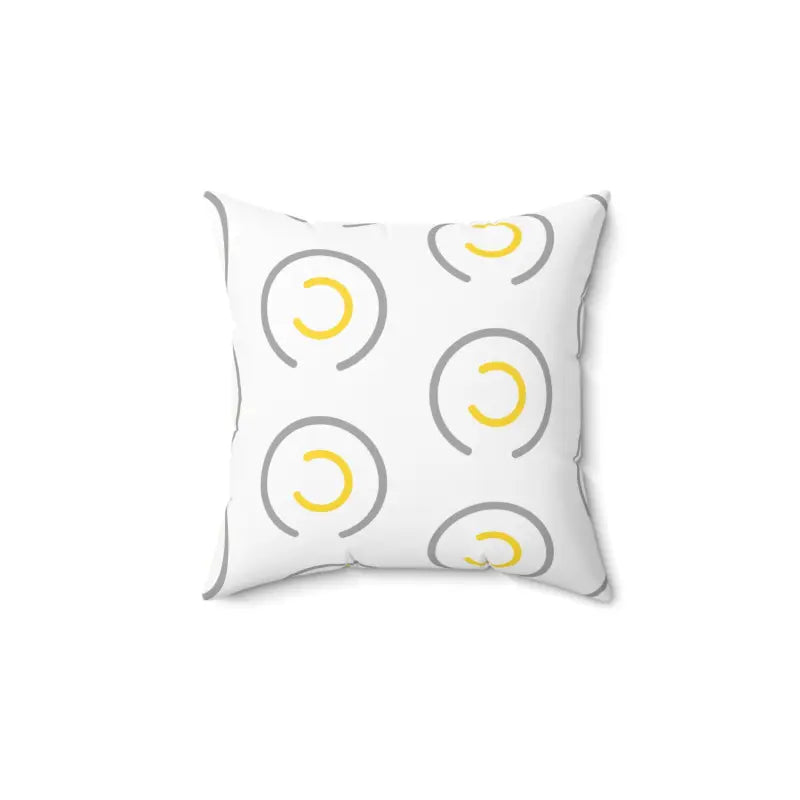 Snooze in Style with Grey Circles Spun Polyester Pillow - Home Decor