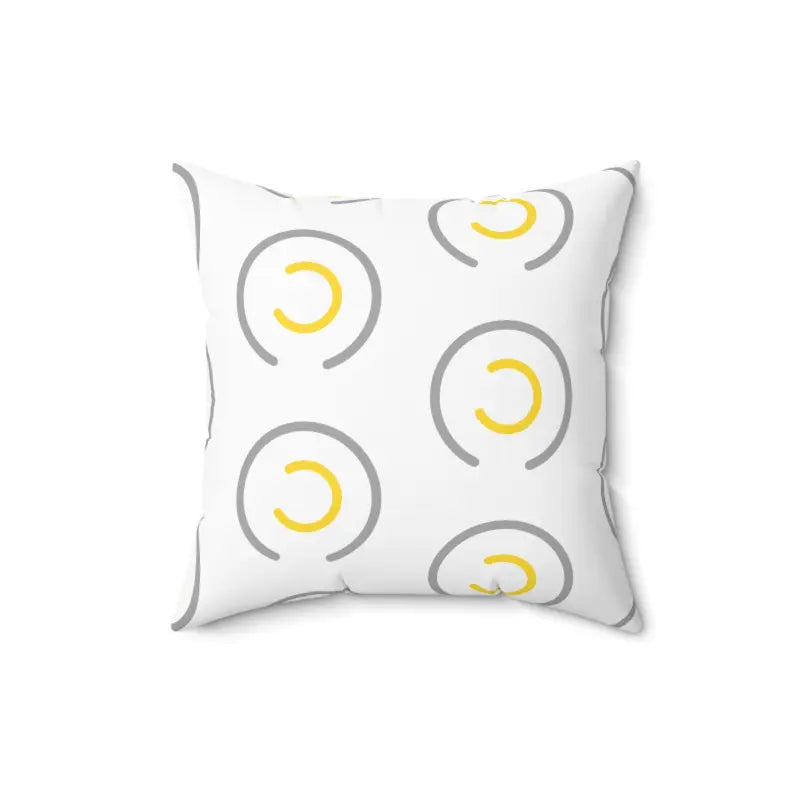 Snooze in Style with Grey Circles Spun Polyester Pillow - Home Decor