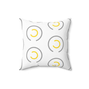 Grey Circles Spun Polyester Pillow - Luxury Comfort - Dipaliz - Throw Pillows