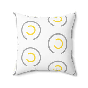 Grey Circles Spun Polyester Pillow - Luxury Comfort - Dipaliz - Throw Pillows