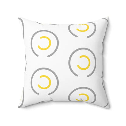 Snooze in Style with Grey Circles Spun Polyester Pillow - Home Decor