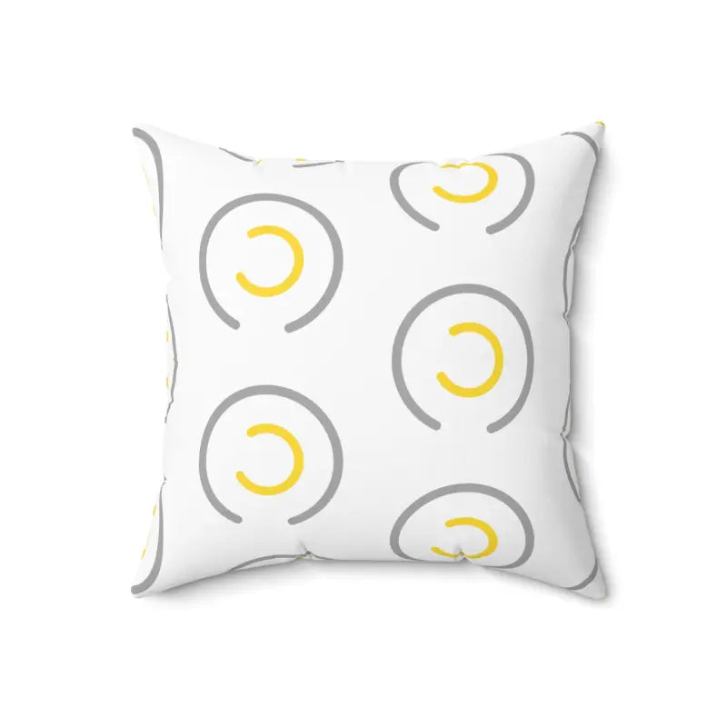 Snooze in Style with Grey Circles Spun Polyester Pillow - Home Decor