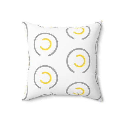 Snooze in Style with Grey Circles Spun Polyester Pillow - Home Decor