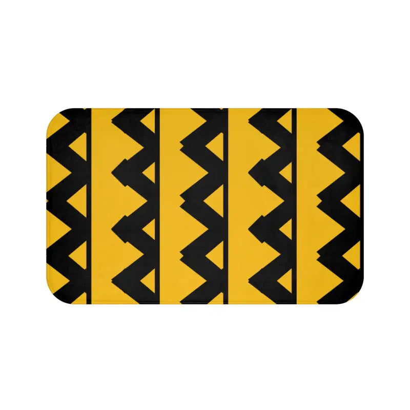 Zigzag Yellow Bath Mat: Luxe Style for your Bathroom Oasis - 34’’ × 21’’ Home Decor