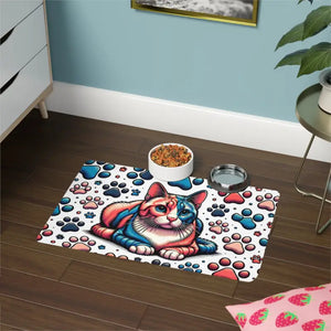 Pet Food Mat - Waterproof Non Slip Feeding - Dipaliz - 12’’ × 18’’ / Rectangle - Bowl Mats