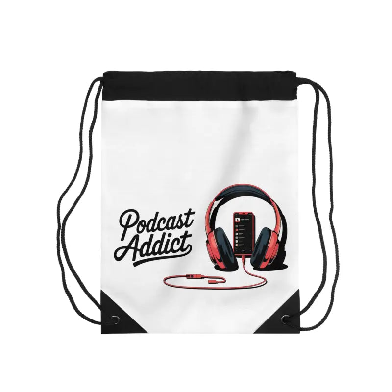 Rock your Style with the Podcast Addict Drawstring Bag - one Size Bags