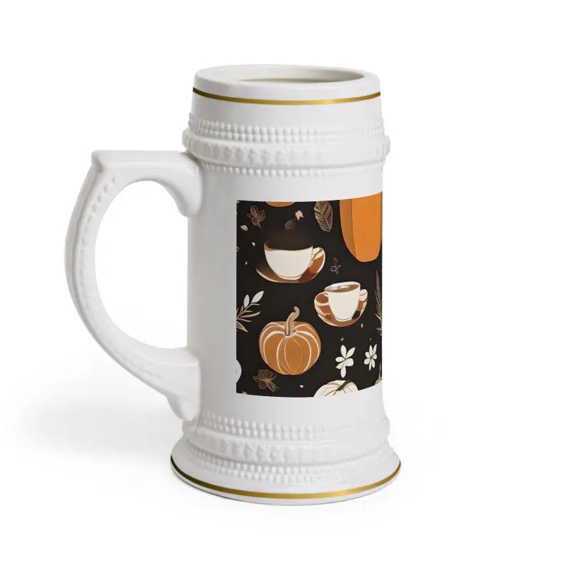 Pumpkin Spice Beer Stein Mug: Savor Cozy Sips & Elevate Cheers - 22oz Mug