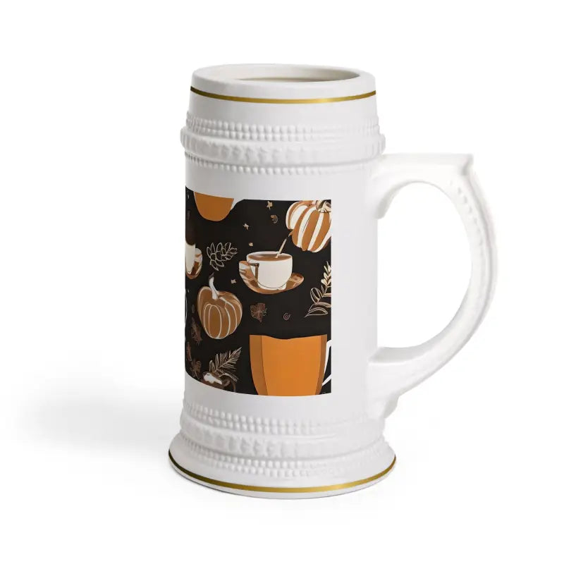 Pumpkin Spice Beer Stein Mug: Savor Cozy Sips & Elevate Cheers - 22oz Mug