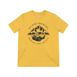 T-shirt - Ultimate Road Adventure Triblend Tee Rugged Jeeps Style - Dipaliz