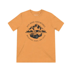 T-shirt - Ultimate Road Adventure Triblend Tee Rugged Jeeps Style - Dipaliz