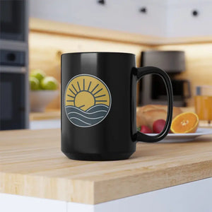 Ultimate Sea Black Ceramic Mug - Elegant Style - Dipaliz - 15oz - Mugs