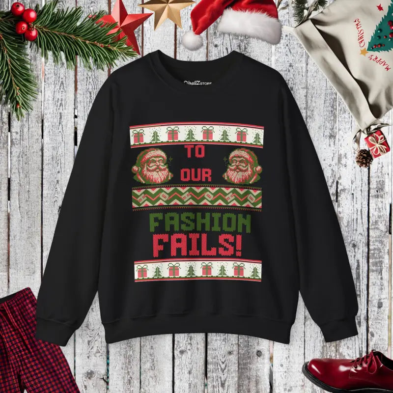 Rock your Style with the Ultimate Unisex Fashion Fails Ugly Sweater - s / Black Sweatshirt