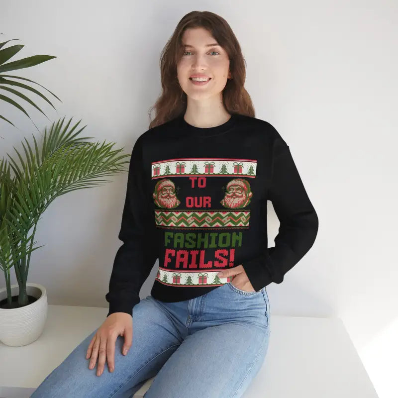 Rock your Style with the Ultimate Unisex Fashion Fails Ugly Sweater - Sweatshirt