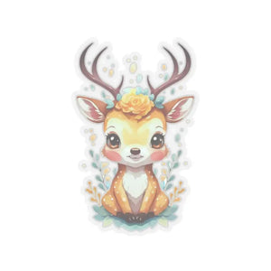 Ultimate Vinyl Deer Kiss-cut Stickers Secure Hold - Dipaliz - 2’’ × / Transparent - Decorative
