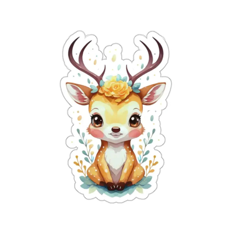 Whimsical Deer Stickers: Ultimate Vinyl Collection Secure Hold - 2’’ × / White Paper Products