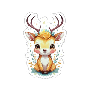 Ultimate Vinyl Deer Kiss-cut Stickers Secure Hold - Dipaliz - 2’’ × / White - Decorative