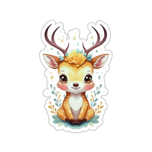 Ultimate Vinyl Deer Kiss-cut Stickers Secure Hold - Dipaliz - 3’’ × / White - Decorative