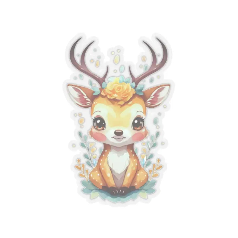 Whimsical Deer Stickers: Ultimate Vinyl Collection Secure Hold - 4’’ × / Transparent Paper Products