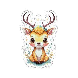 Ultimate Vinyl Deer Kiss-cut Stickers Secure Hold - Dipaliz - 6’’ × / White - Decorative