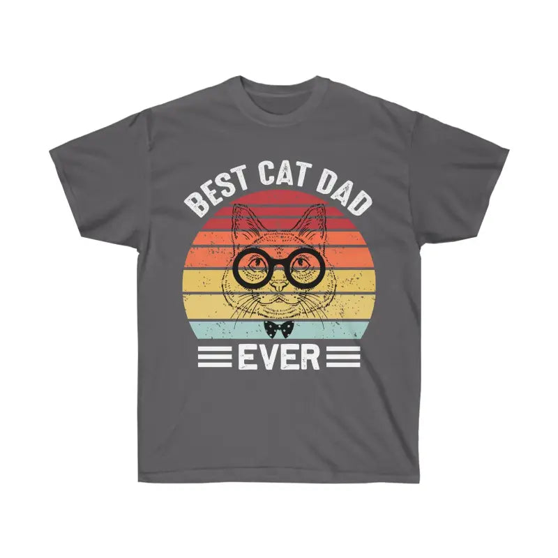 Cool Cat Dads: Unisex Ultra Cotton Tee for Feline Flair - Charcoal / s T-shirt