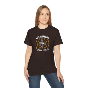 Life Happens Coffee Helps Ultra Cotton Tee - Unisex Classic - Dipaliz - T-shirts