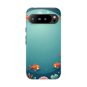 Underwater Goldfish Phone Case Vibrant Tough Protection - Dipaliz - Google Pixel 9 Pro Xl / Glossy - Mobile Cases