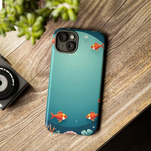 Underwater Goldfish Phone Case Vibrant Tough Protection - Dipaliz - Iphone 15 Plus / Glossy - Mobile Cases