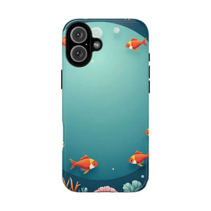 Underwater Goldfish Phone Case Vibrant Tough Protection - Dipaliz - Iphone 16 Plus / Glossy - Mobile Cases