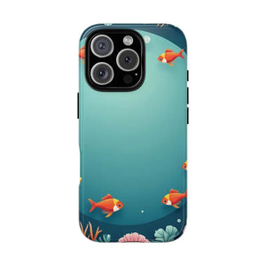 Underwater Goldfish Phone Case Vibrant Tough Protection - Dipaliz - Iphone 16 Pro / Glossy - Mobile Cases