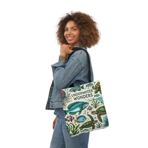 Underwater Wonders Canvas Tote - Marine Life Art - Dipaliz - Bags