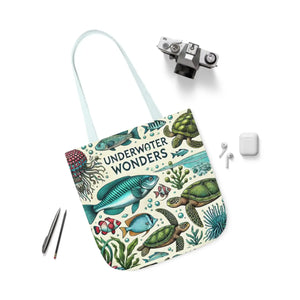 Underwater Wonders Canvas Tote - Marine Life Art - Dipaliz - Bags