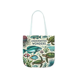 Underwater Wonders Canvas Tote - Ocean Lover Marine Life Art - Dipaliz - Bags