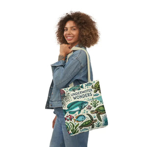 Underwater Wonders Canvas Tote - Ocean Lover Marine Life Art - Dipaliz - Bags