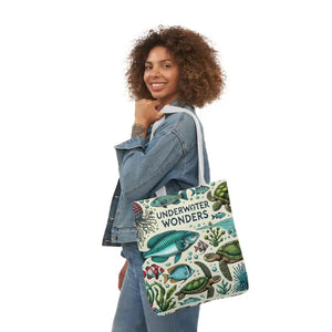 Underwater Wonders Canvas Tote - Ocean Lover Marine Life Art - Dipaliz - Bags