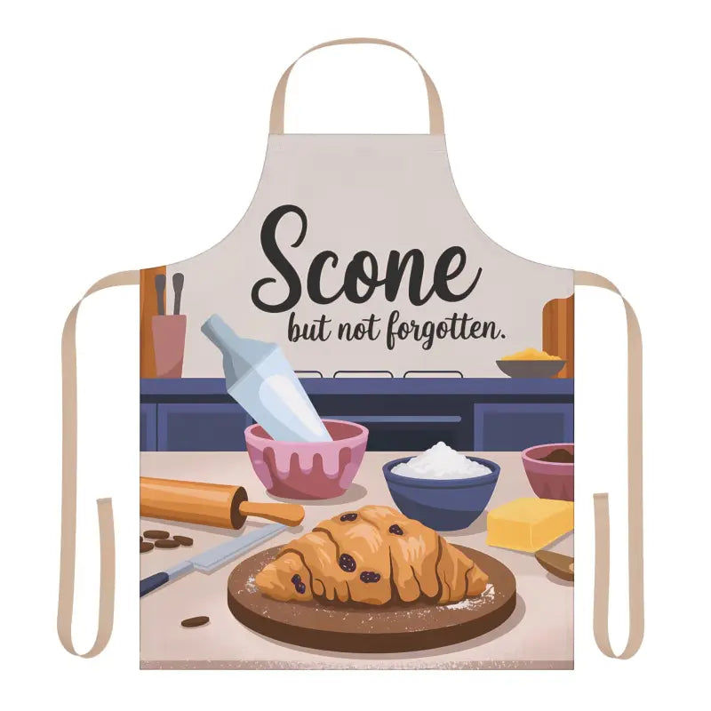 Unforgettable Scone Apron: Bake with Humor and Style! - one Size / Beige Apron