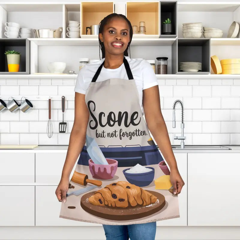 Unforgettable Scone Apron: Bake with Humor and Style! - one Size / Black Apron