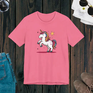 Effortless Jersey Tee - Unicorn Pride Unisex Comfort - Dipaliz - Charity Pink / s - T-shirts