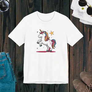 Effortless Jersey Tee - Unicorn Pride Unisex Comfort - Dipaliz - White / s - T-shirts