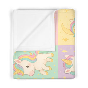 Unicorn Patchwork Baby Blanket – Soft Fleece - Dipaliz - Blankets