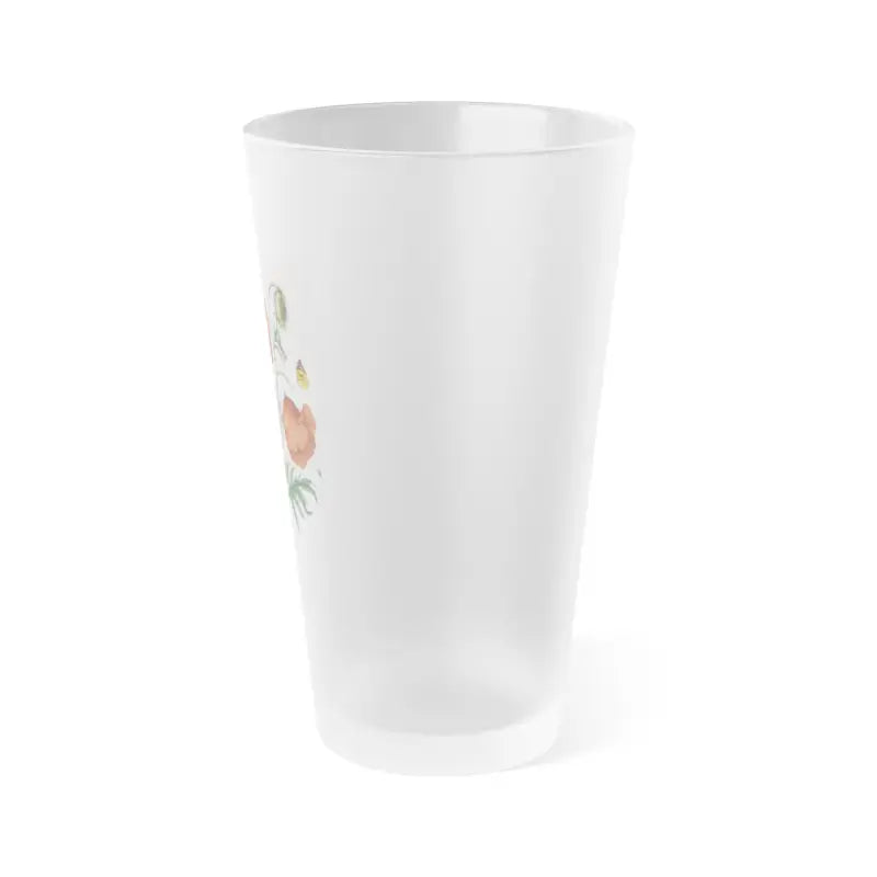 Poppy Flower Frosted Pint Glasses: Elevate your Style! - 16oz / Glasses