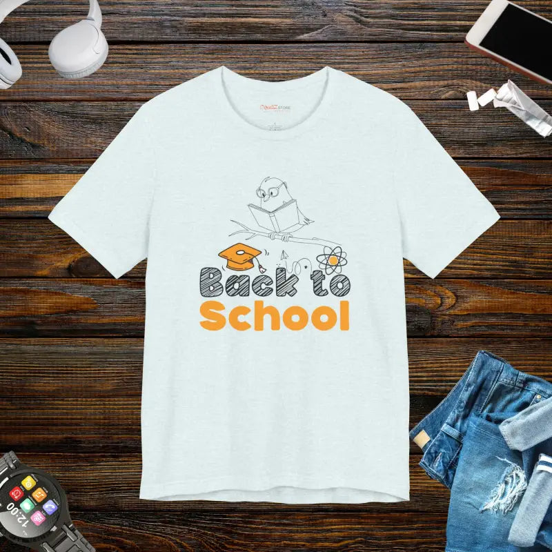 Unisex Back to School Jersey Short Sleeve Tees - Heather Ice Blue / s T-shirt