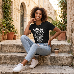 DipaliZ Water can Flow or it can Crash Tee Cotton Unisex