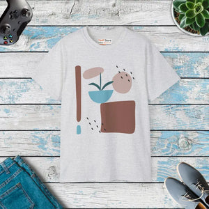 Abstract Minimalistic Art T-shirt - Bold Comfort Style - Dipaliz - Ash / s - Apparel & Accessories