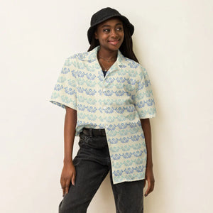 Floral Unisex Button Shirt - Eco Friendly Yellow - Dipaliz - Shirts