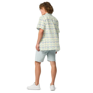 Floral Unisex Button Shirt - Eco Friendly Yellow - Dipaliz - Shirts