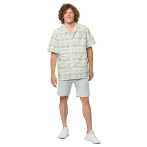 Floral Unisex Button Shirt - Eco Friendly Yellow - Dipaliz - Shirts