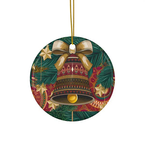 Christmas Bell Ornaments - Durable Ceramic Style - Dipaliz - Circle / 1 Pc / one Size - Holiday