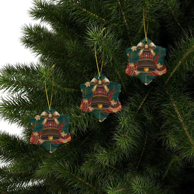 Unisex Christmas Bell Ornaments - Durable Ceramic Style - Home Decor