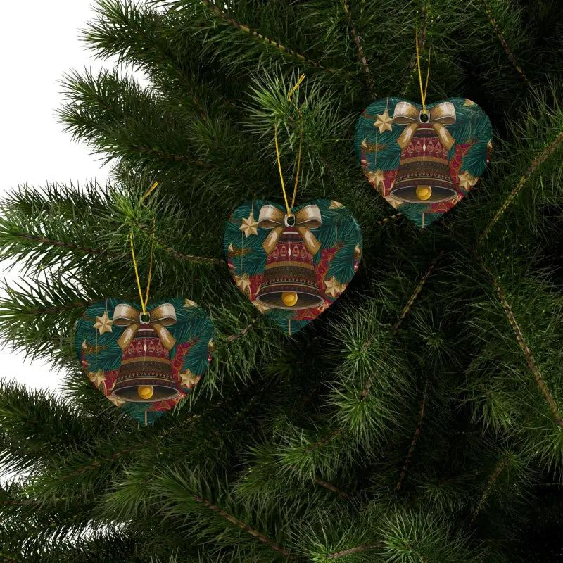 Unisex Christmas Bell Ornaments - Durable Ceramic Style - Home Decor